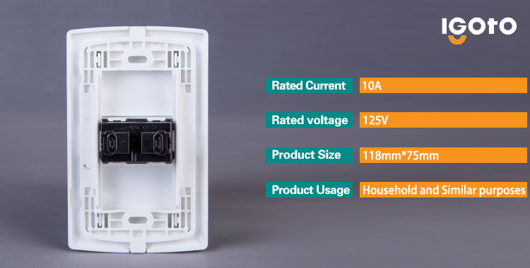 24mm Mech White Color American 2 Pin Socket