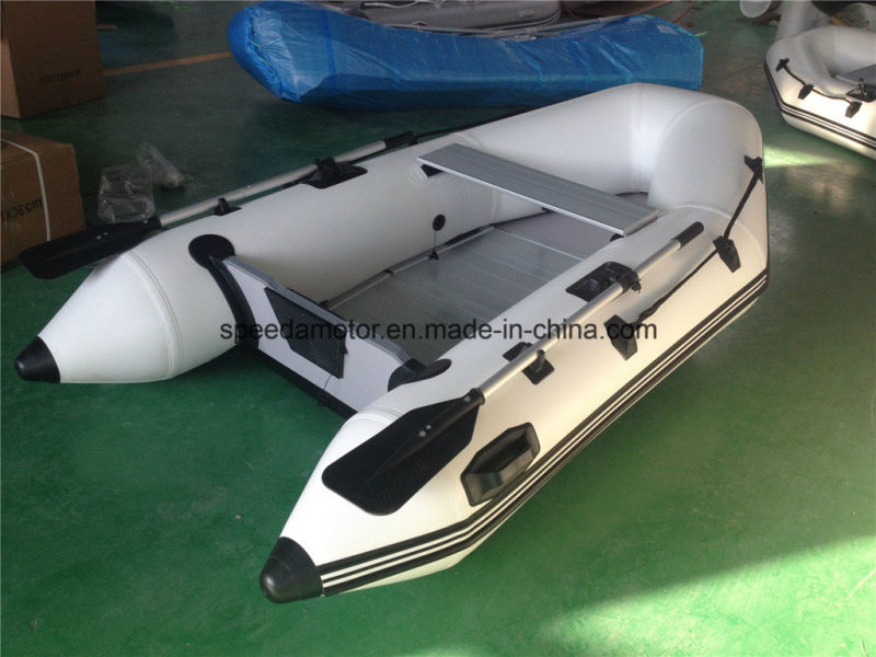 PVC Hull Material Inflatable Boat with Outboard Motor