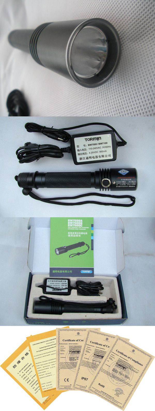 CE CREE LED Rechargeable Flashlight