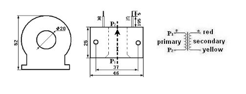 Lcta74c Vertical Feedthrough Micro Precision Current Transformer