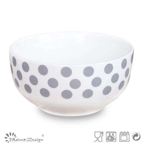 13cm Ceramic Bowl with Simple Color Decal