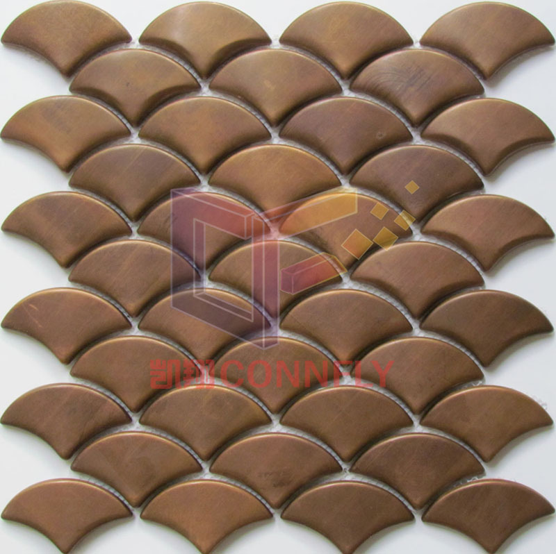 Penny Round Wall Decoration Copper Made Mosaic (CFM1033)