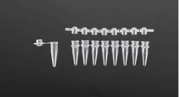 8 Snap Strip PCR Tubes with Dome Cap