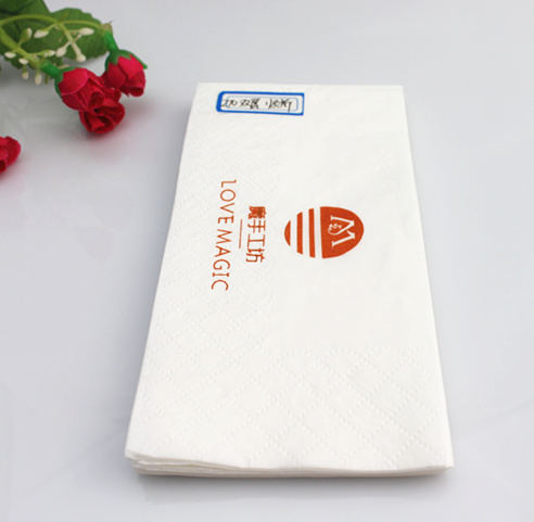 2-Ply Food Grade Paper Napkin with Custom Design Printed