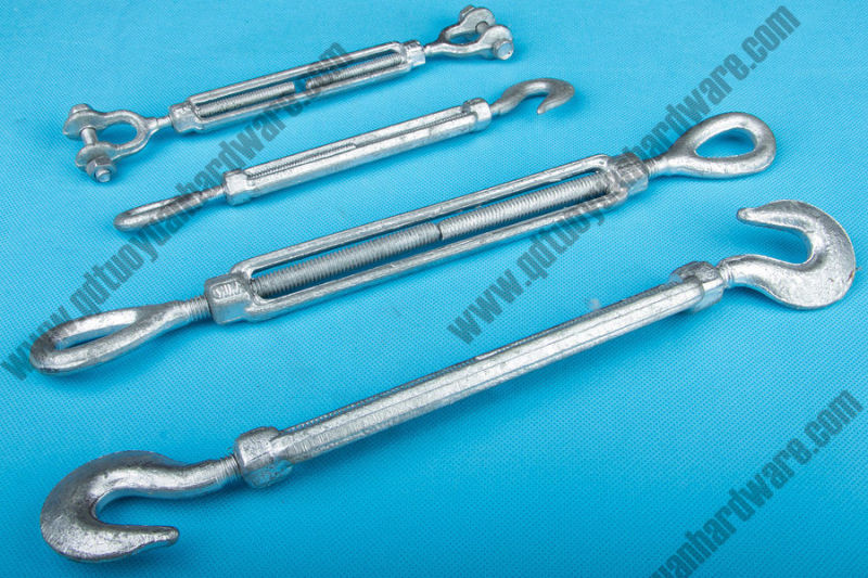 Factory Supplier Us Fed Spec Galvanised Drop Forged Jaw & Jaw Turnbuckle