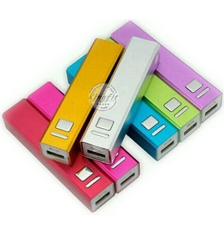 Factory Low Price Gift 2200mAh Steel Power Bank with LED