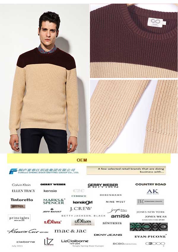 Manufactory Wool Acrylic Pullover Man Knitwear