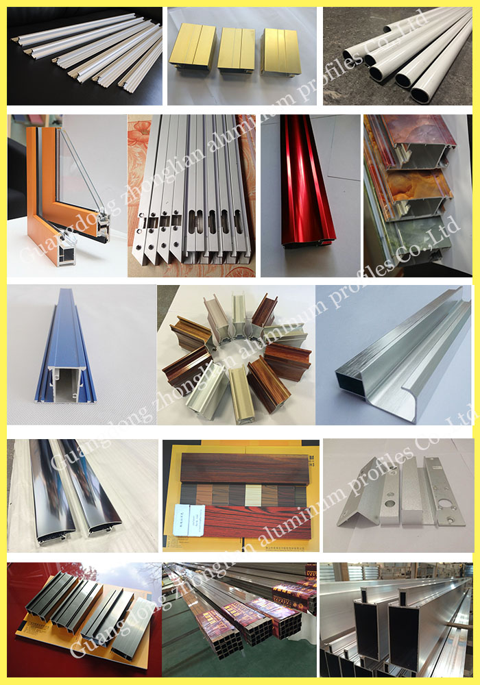 Colorful Electrophoresis Aluminium Extrusions for Furnitures Decoration