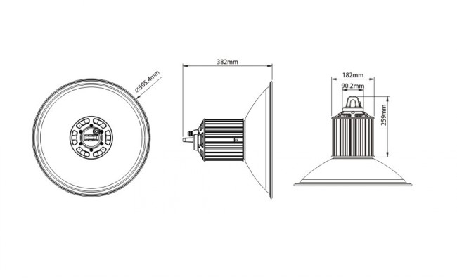 Ce RoHS Super Bright 60W Philips Chip Energy Saving LED High Bay Lighting