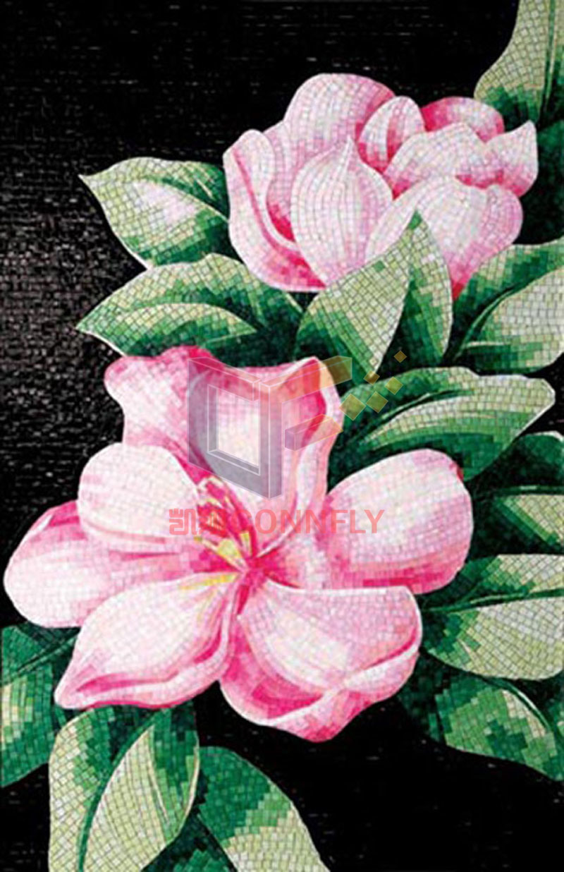 Hand Cut Making Glass Art Flower Mosaic (CFD210)