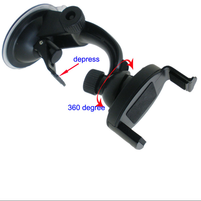 Adjustable Suction Windshield Mount Stand 360 Degree Rotation Phone Holder 2519