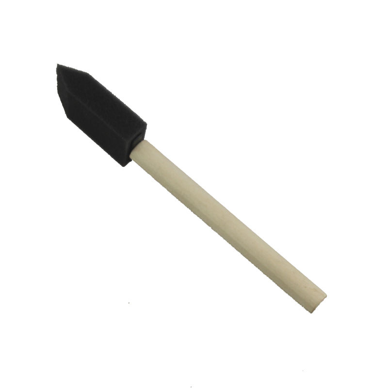 Foam Brush Sponge Wooden Handle Paint Brush