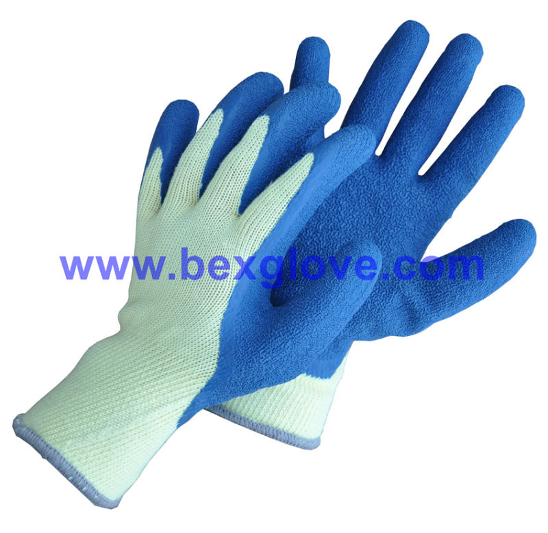 10 Gauge Polyester Liner, Latex Coated, Crinkle Finish Glove