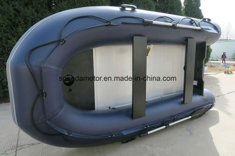 PVC Hull Material High Speed Aluminum Floor Inflatable Boat