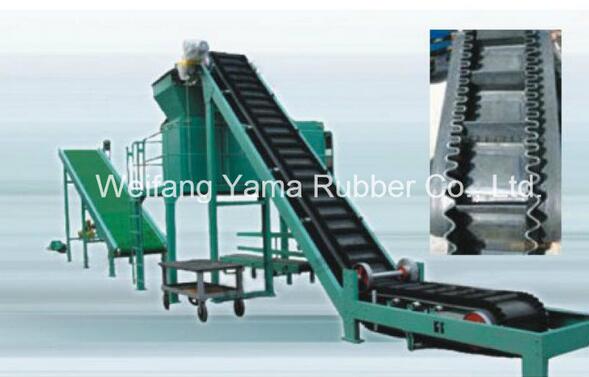 Grain Transmission Belt / Sidewall Conveyor Belt with Skirt and Cleat