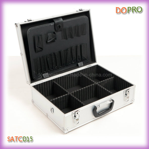 Silver Aluminum Frame Hard Briefcase Tool Box (SATC015)