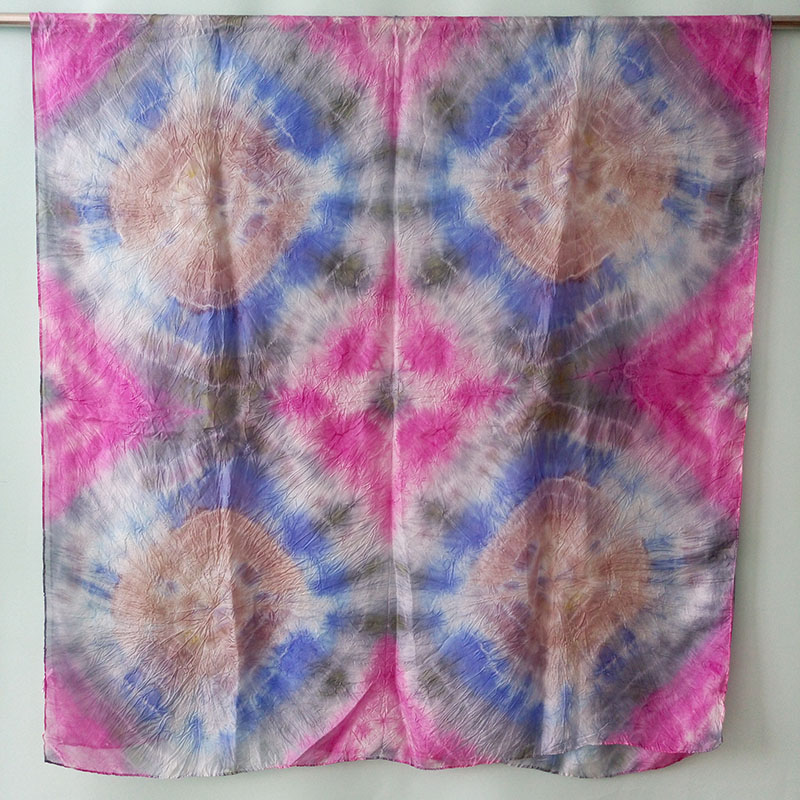 Silk Tie Dye Scarf Shawl Big Size Sex Girl for Women Muffler