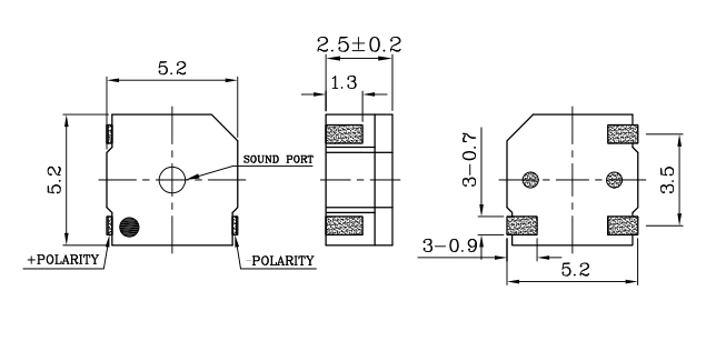 Reflow Soldering High Temperature 3V 5V Small SMD Buzzer