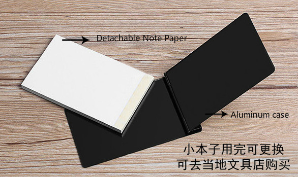 Aluminum Note Pad Holder for Promotion Gifts