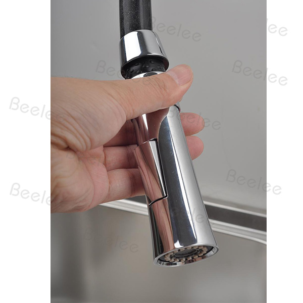 Rubber Neck Rotatable Spout Switch on The Head Single Handle Kitchen Faucet Sink Water Mixer Tap