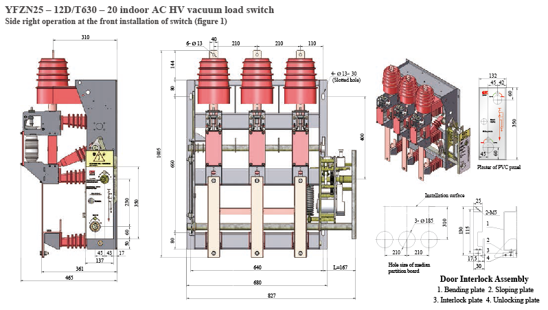 with Manual and Electrical Operation, Indoor Hv Vacuum Load Break Switch-Fzn25-12D/T630-20