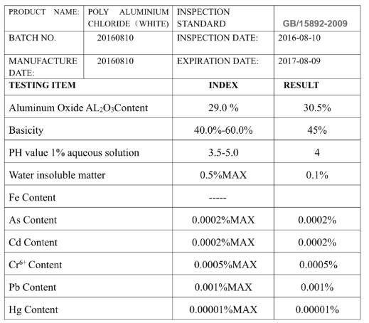 High Purity PAC Polyaluminium Chloride Water Treatment Poly Aluminum Chloride