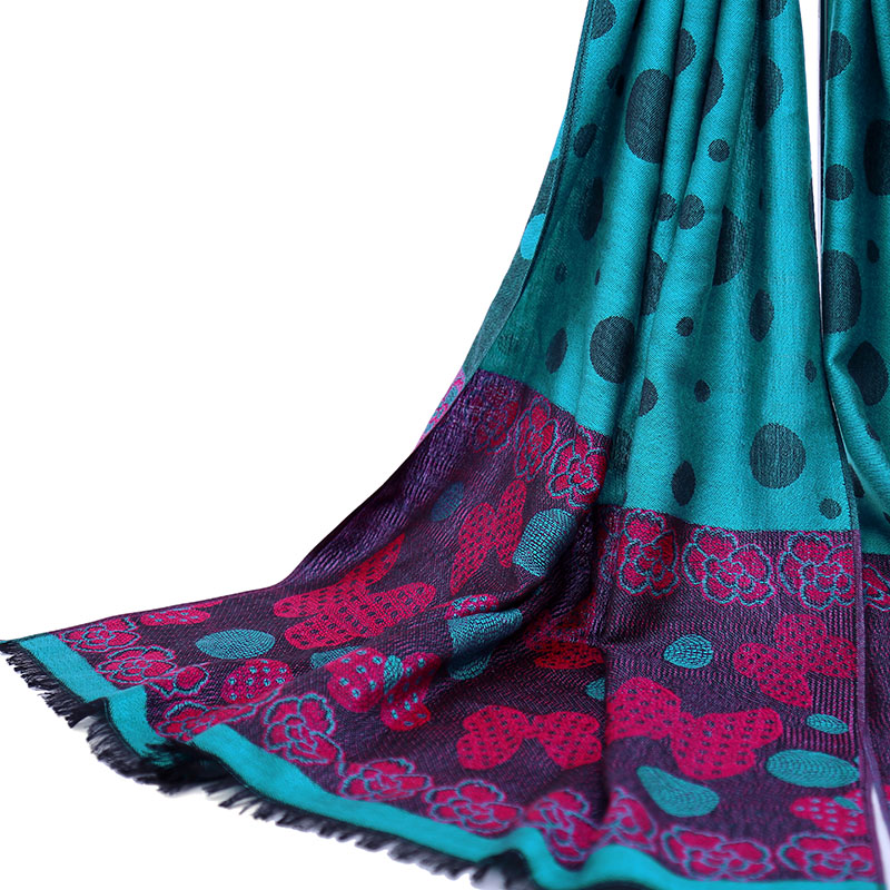 Lady Butterfly Woven Jacquard Soft Long Scarf