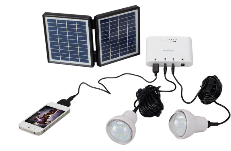 2LED 0.9W Super Bright Bulbs Solar Lighting Kits