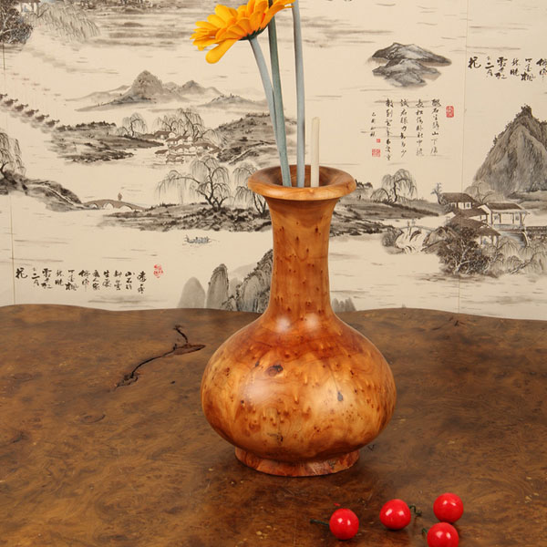 Handmade Wooden Vase Hot Selling Wooden Crafts Vase