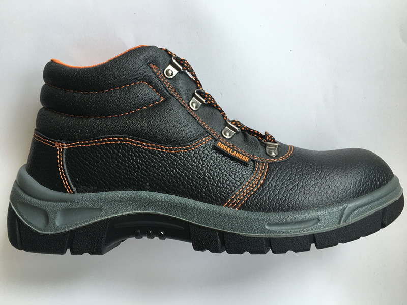 Upper Split Embossed Leather Sole PU Work Safety Shoe