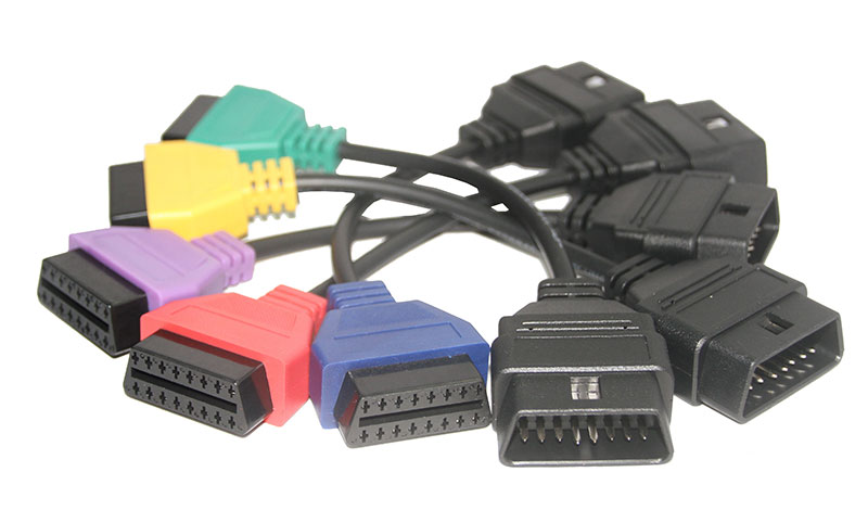 Five Color Adapters for FIAT ECU Scan Multiecuscan A1 A2 A3 A4 A5 Fiatecuscan Cables Blue