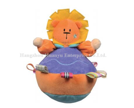 Factory Supply Baby Stuffed Plush Tumbler Toy with Rattle