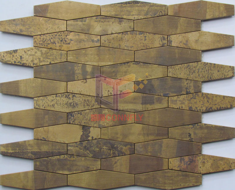 V Shape Metal Copper Mosaic Tile for Wall Only (CFM1085)