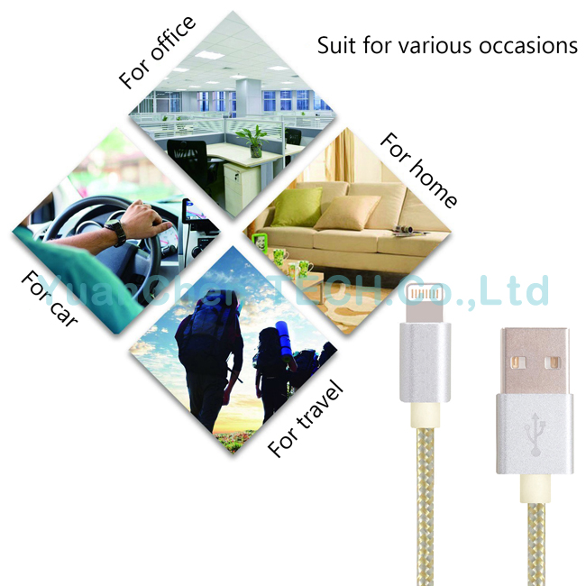 High Quality Fast Charging Data Charging USB Cable for iPad iPhone