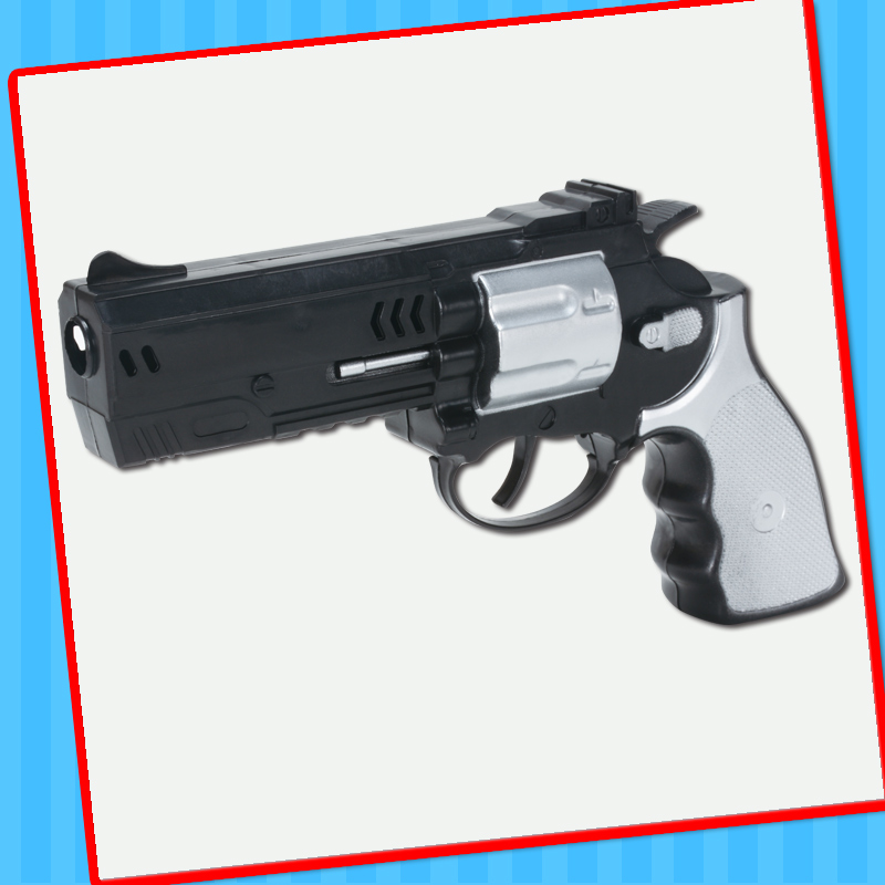 Plastic Friction Sparking Pistol Gun Toy with Candy