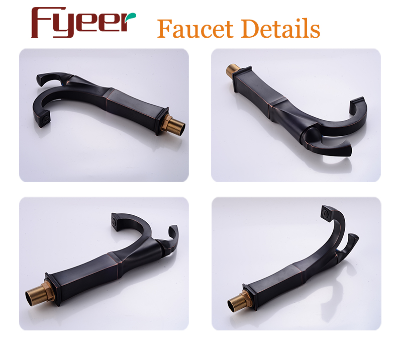 Fyeer Oil Rubber Bronze High Body Cheap Bathroom Copper Faucet