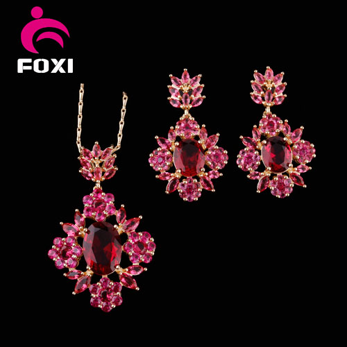 Wholesale Environmental Gold Plated CZ Fashion Jewelry Sets