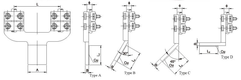 Ssl & Sslg Type Bolt Double Conductor Clamp