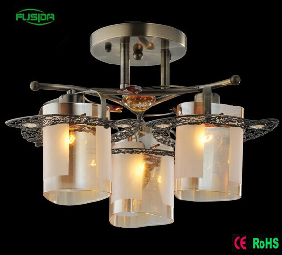 High Quality Glass Ceiling Gold Chandelier Lighting