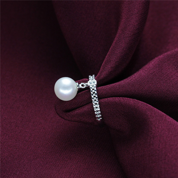 Dangle Drop Gold Plated Silver Cultured Cheap Pearl Ring