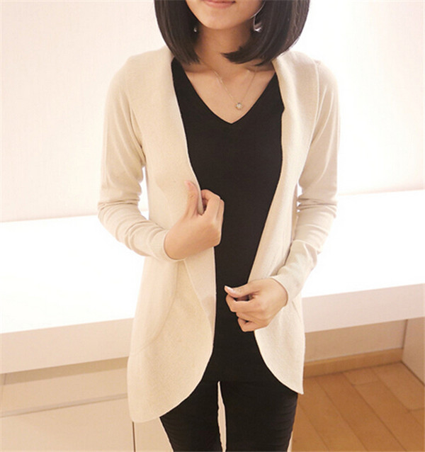 Hot Sale Fashion High Quality Ladies Knitwear Long Casual Slim Fitting Knitting Women's Cardigan