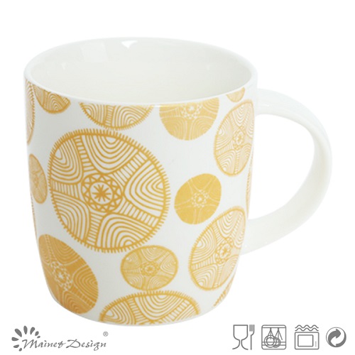 Yellow Color with Fancy Design Dreamy Mug