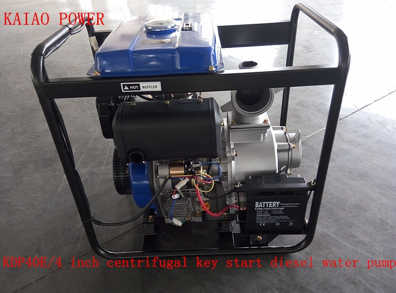 4 Inch Single Stage Centrifugal Key Start Portable Diesel Water Pump for Agricultural Irrigation Use