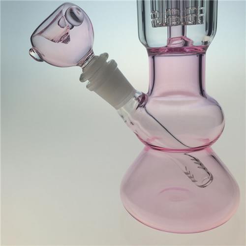 Pink Percolators Glass Smoking Water Pipes with Beaker Base (ES-GB-413)