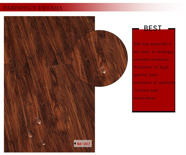 Commercial 8.3mm E0 HDF Maple Oak Waxed Edge Wooden Wood Laminate Flooring