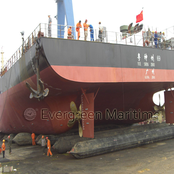 Evergreen Maritime Marine Rubber Airbags for Concrete Structure Moving to Ships and Barges in Shipyard