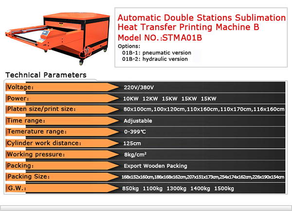 Easy Operation Pneumatic Double Stations Heat Transfer Machine