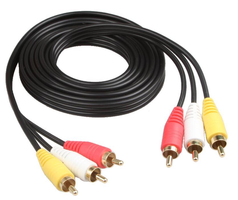 1.5m 3 RCA Male to Plug Cable C Composite AV TV DVD Wire