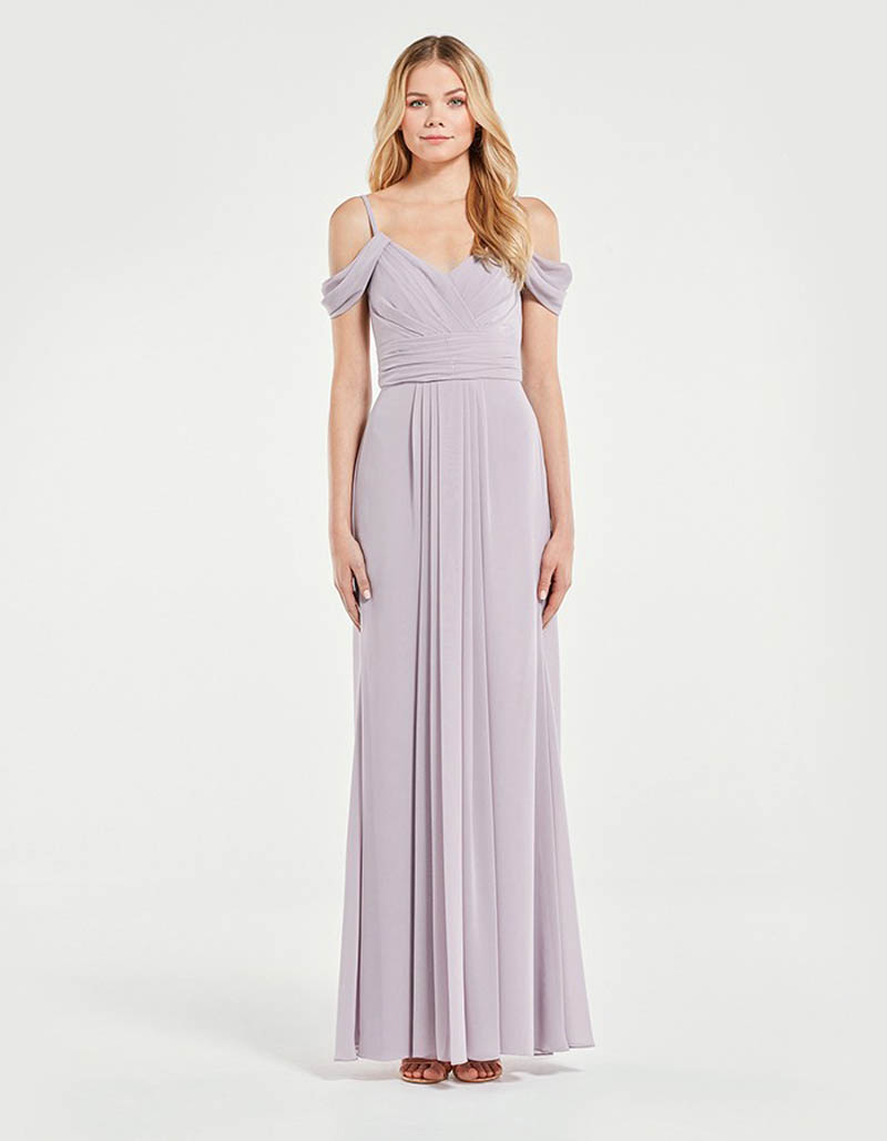 Stunning Draped Shoulder Grecian Style Bridesmaid Dress