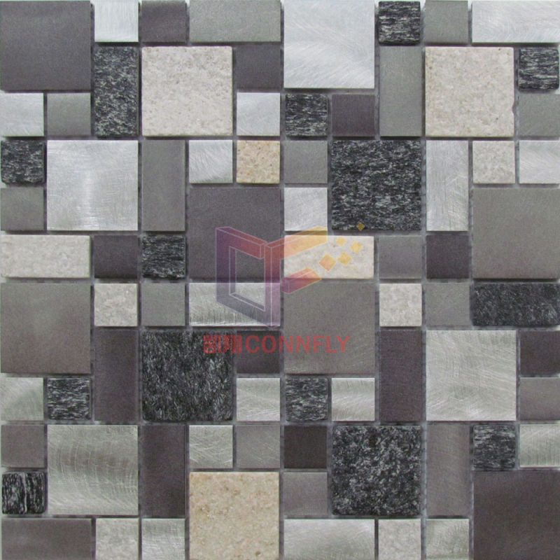 Quartz Mix Aluminium Mosaic Tile (CFA98)